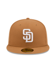 San Diego Padres Light Bronze On White 59Fifty Color Basic Fitted