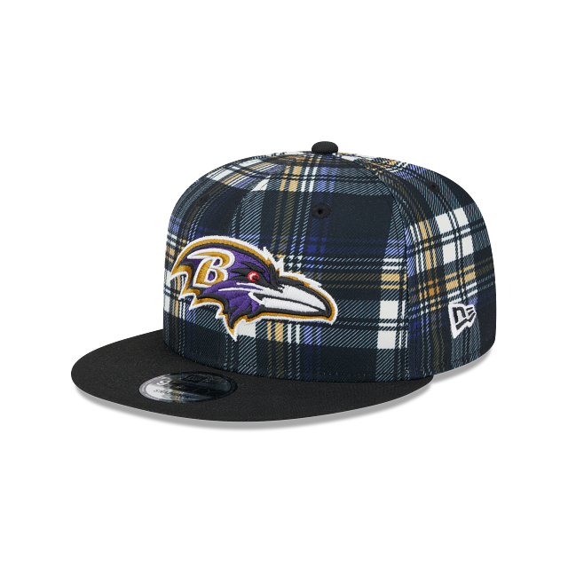 Baltimore Ravens Plaid Black 2 Tone 9Fifty Snapback Cap – CROWN MINDED