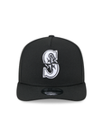 Seattle Mariners Black On White 9Fifty A-Frame Snapback