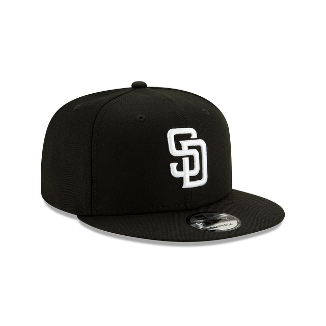 San Diego Padres MLB Black on White Basic 9Fifty Snapback