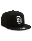 San Diego Padres MLB Black on White Basic 9Fifty Snapback