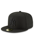 New York Yankees MLB Basic Black on Black 59Fifty Fitted Hat
