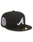 Atlanta Braves Black White 2021 World Series Side Patch 59Fifty Fitted