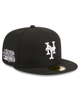 New York Mets Black White 1986 World Series Side Patch 59Fifty Fitted