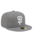 San Francisco Giants Storm Gray On White 59Fifty Color Basic Fitted