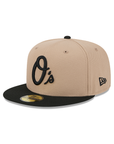 Baltimore Orioles Camel Black 2 Tone 59Fifty Fitted
