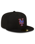 New York Mets Authentic Collection Black Team 59Fifty Fitted