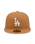 Los Angeles Dodgers Light Bronze On White 59Fifty Color Basic Fitted