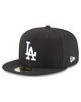 Los Angeles Dodgers Black On White Green Undervisor 59Fifty Fitted