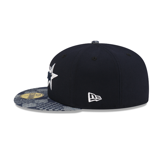 Houston Astros Navy Pattern Denim 2 Tone Astrodome SP 59Fifty Fitted
