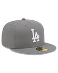 Los Angeles Dodgers Storm Gray On White 59Fifty Color Basic Fitted
