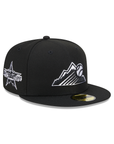 Colorado Rockies Black White 2021 All Star Game Side Patch 59Fifty Fitted