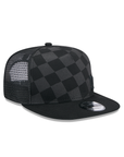 New York Giants Black Gray Checkered Trucker 9Fifty A-Frame Snapback