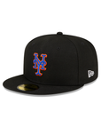 New York Mets Authentic Collection Black Team 59Fifty Fitted