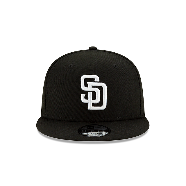 San Diego Padres MLB Black on White Basic 9Fifty Snapback