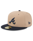 Atlanta Braves Camel Navy 2 Tone 59Fifty Fitted