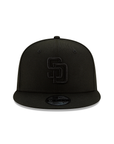 San Diego Padres New Era Black On Black 9Fifty Snapback Hat