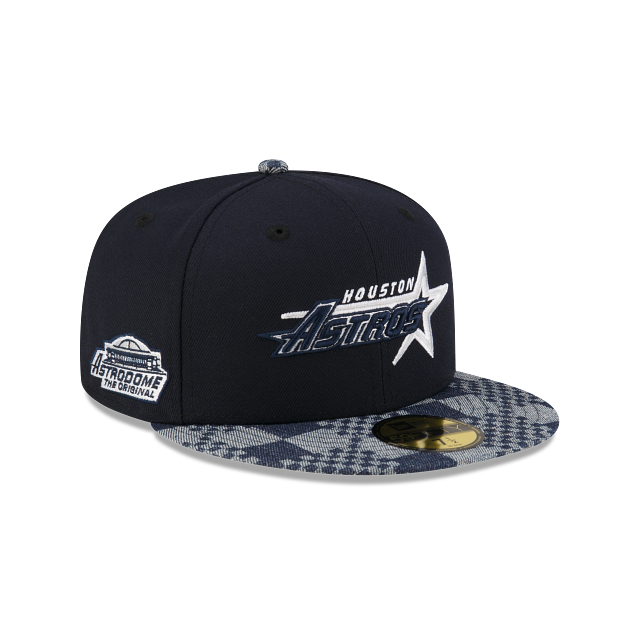 Houston Astros Navy Pattern Denim 2 Tone Astrodome SP 59Fifty Fitted