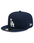 Los Angeles Dodgers Oceanside Blue On White 59Fifty Color Basic Fitted