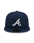 Atlanta Braves Oceanside Blue On White 59Fifty Color Basic Fitted