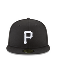 Pittsburgh Pirates MLB Basic Black on White 59Fifty Fitted Hat