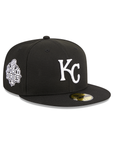 Kansas City Royals Black White 2015 World Series Side Patch 59Fifty Fitted