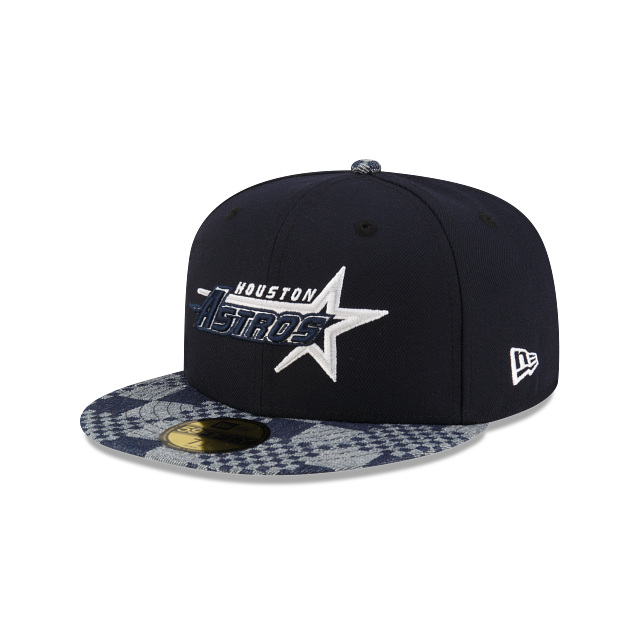 Houston Astros Navy Pattern Denim 2 Tone Astrodome SP 59Fifty Fitted
