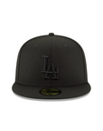 Los Angeles Dodgers Black On Black Gold 2025 World Series Champions Side Patch 59Fifty Fitted