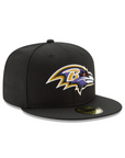 Baltimore Ravens Black Team 59Fifty Fitted