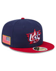 USA WBC 2026 USA Flag SP Youth Blue Red 2 Tone 59Fifty Fitted