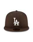 Los Angeles Dodgers Walnut Brown On White 59Fifty Fitted
