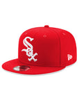 Chicago White Sox Scarlet Red On White Logo Grand 9Fifty Snapback