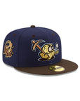 Wilmington Blue Rocks Navy Brown 2 Tone Blue Rocks Axe SP MiLB 59Fifty Fitted