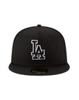 Los Angeles Dodgers Black On Black White Outline 2024 World Series Champions SP 59Fifty Fitted
