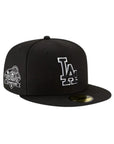 Los Angeles Dodgers Black On Black White Outline 2024 World Series Champions SP 59Fifty Fitted
