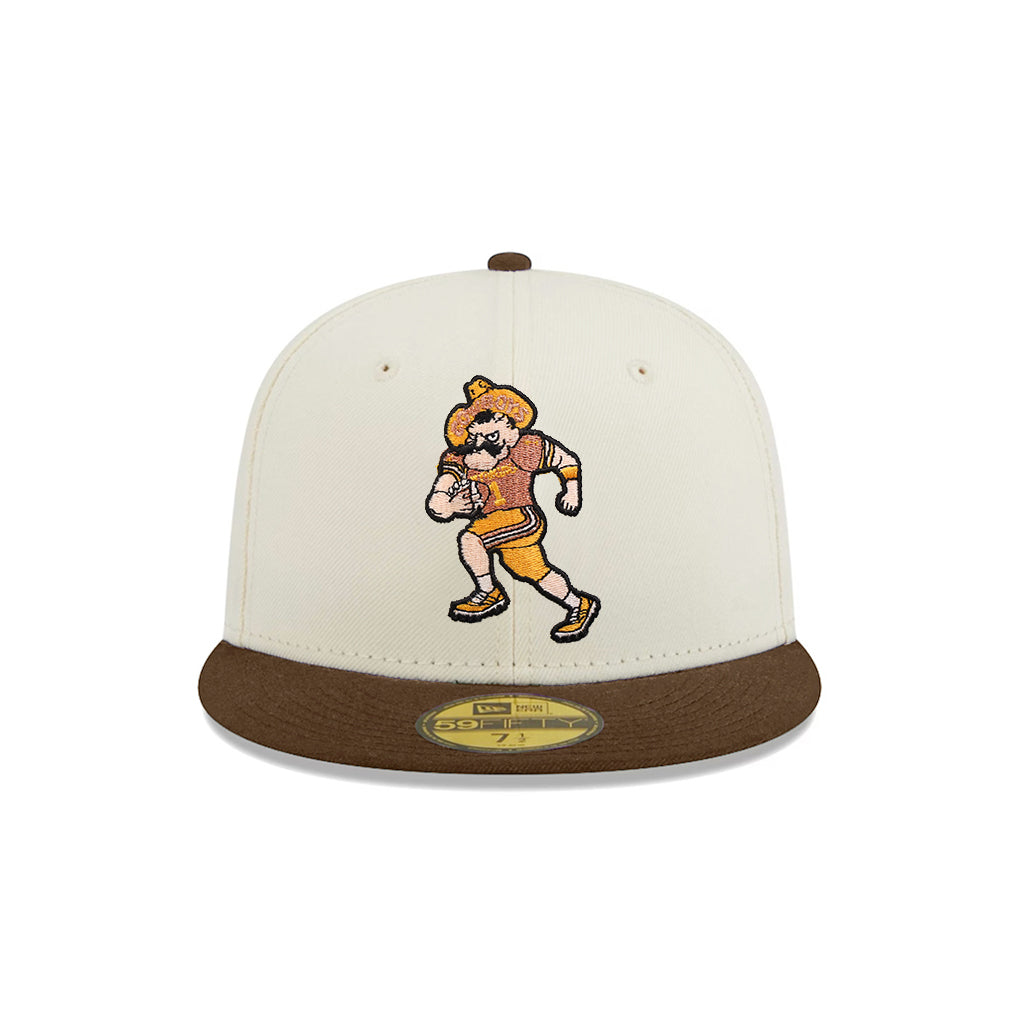 Wyoming Cowboys Chrome Brown 2 Tone State Flag SP NCAA 59Fifty Fitted