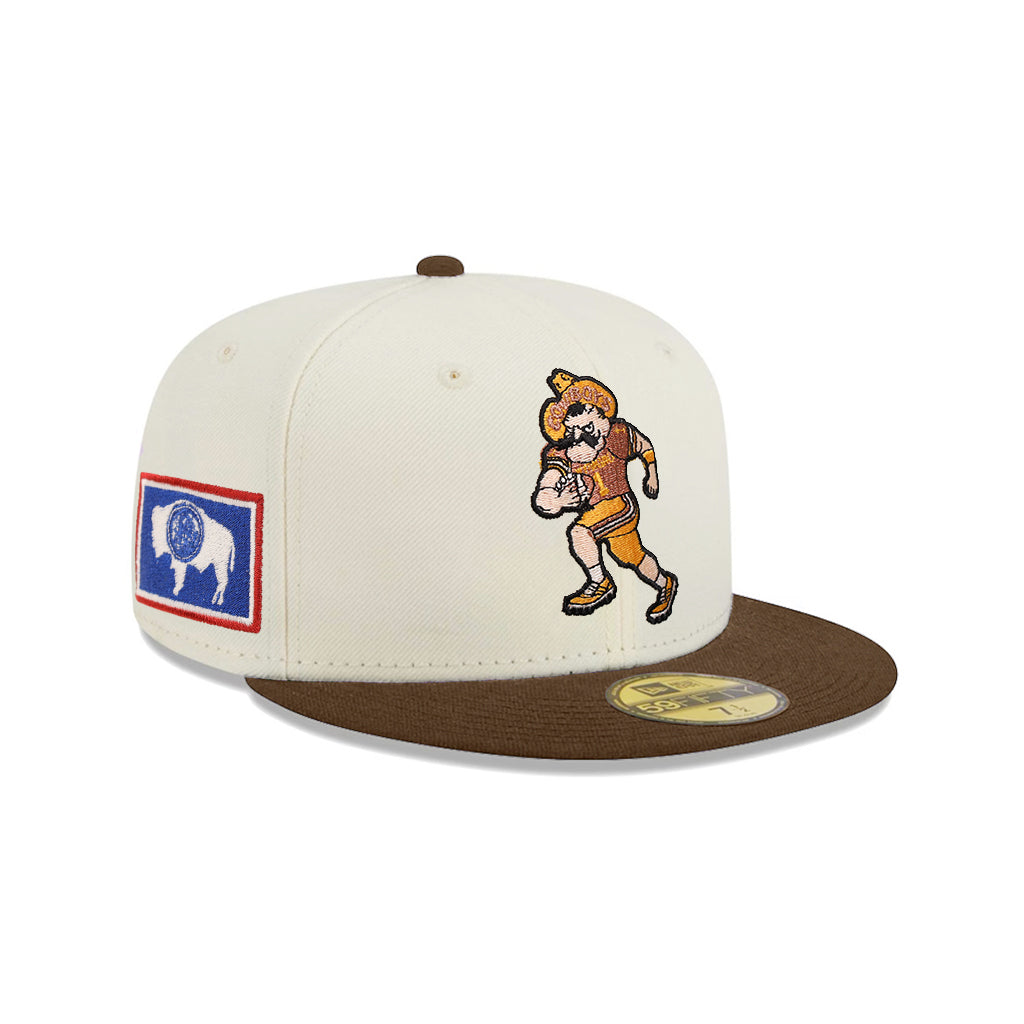 Wyoming Cowboys Chrome Brown 2 Tone State Flag SP NCAA 59Fifty Fitted