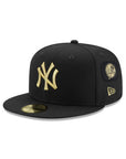 New York Yankees Black Gold Velcro All Over Patches 59Fifty Fitted