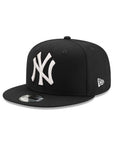 New York Yankees Black On White Logo Grand MLB Snapback