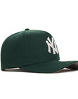 New York Yankees Dark Green On White 9Forty A-Frame Snapback