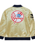 Mitchell & Ness New York Yankees Lightweight Gold Satin Jacket