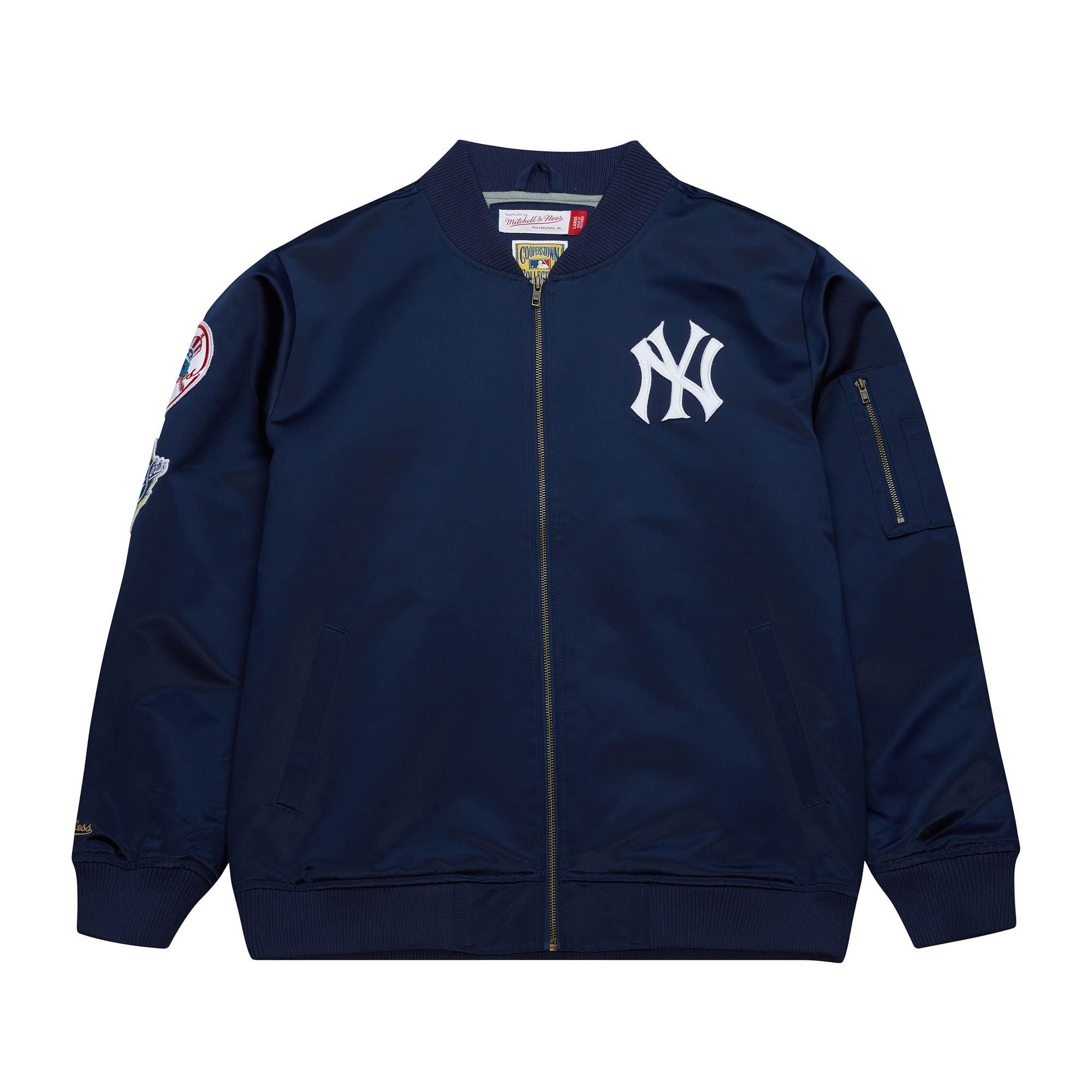 Mitchell Ness New York Yankees Lightweight Satin Bomber Jacket