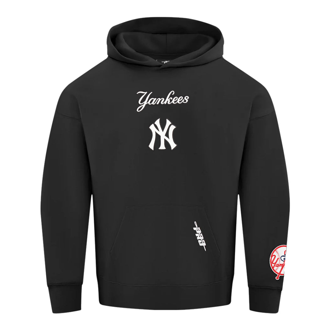 New York Yankees フード付きコート Mサイズ Pro Standard New York Yankees Wingspan Drop Shoulder Black Hoody