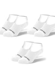OddSox Basix 3 Pack No Show White Socks