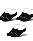 OddSox Basix 3 Pack No Show Black Socks