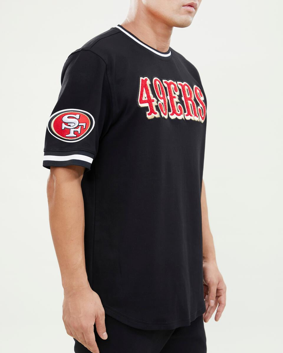 Pro Standard Men San Francisco 49ers Stacked Logo Pro Team Shirt (Black)