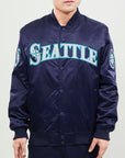Pro Standard Seattle Mariners Wordmark Satin Jacket