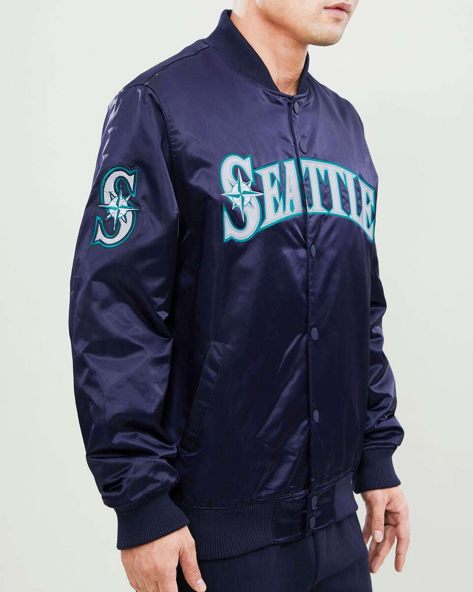 Pro Standard Seattle Mariners Wordmark Satin Jacket – CROWN MINDED