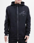 Pro Standard Atlanta Braves Triple Black Zipper Hoody