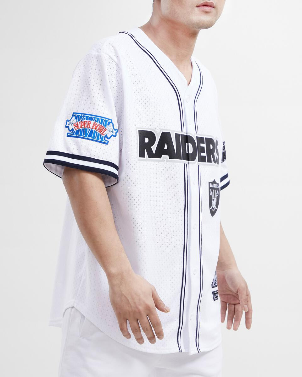 Pro Standard Las Vegas Raiders Logo Mesh White Button Up Jersey